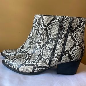 Snakeskin Booties